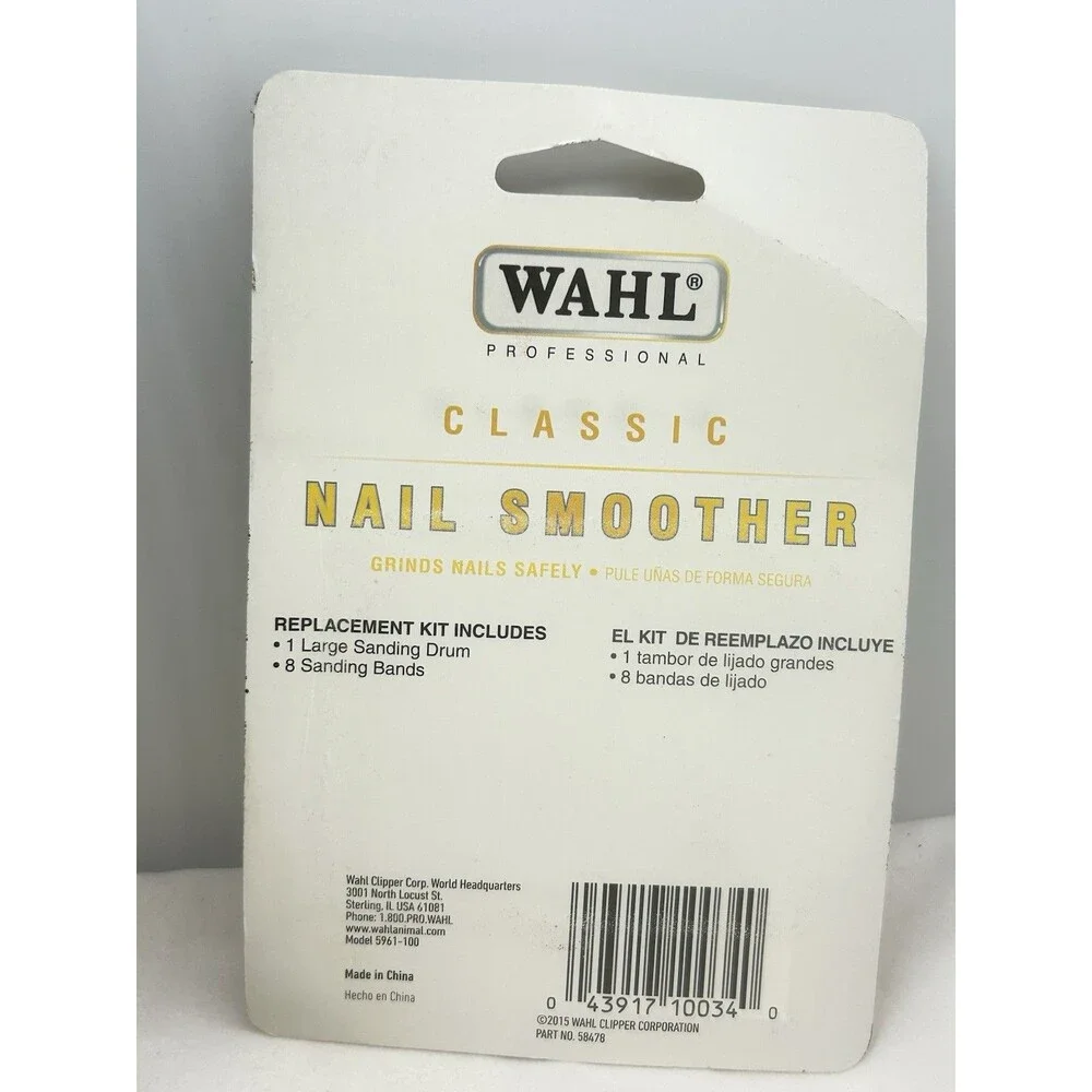 Wahl 5971 Classic Nail Smoother, Battery Operated Nail Drill for Pets‎ + Refills